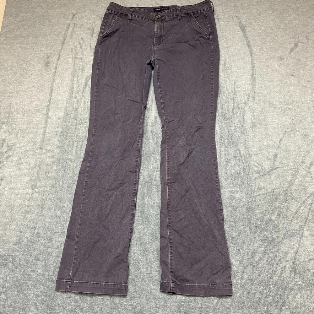 Aeropostale Chino Pants Womens 10 32x31 Blue Cotton Stretch High Rise Straight